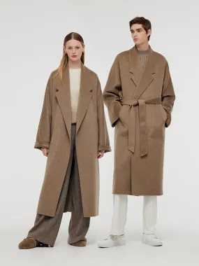 100% Cachemire Manteau Unisexe Croisé