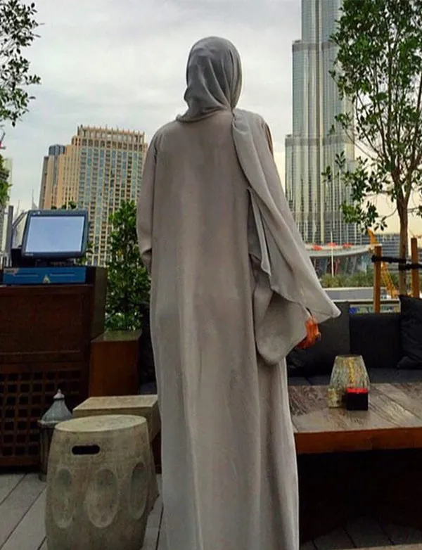 Abaya Grise