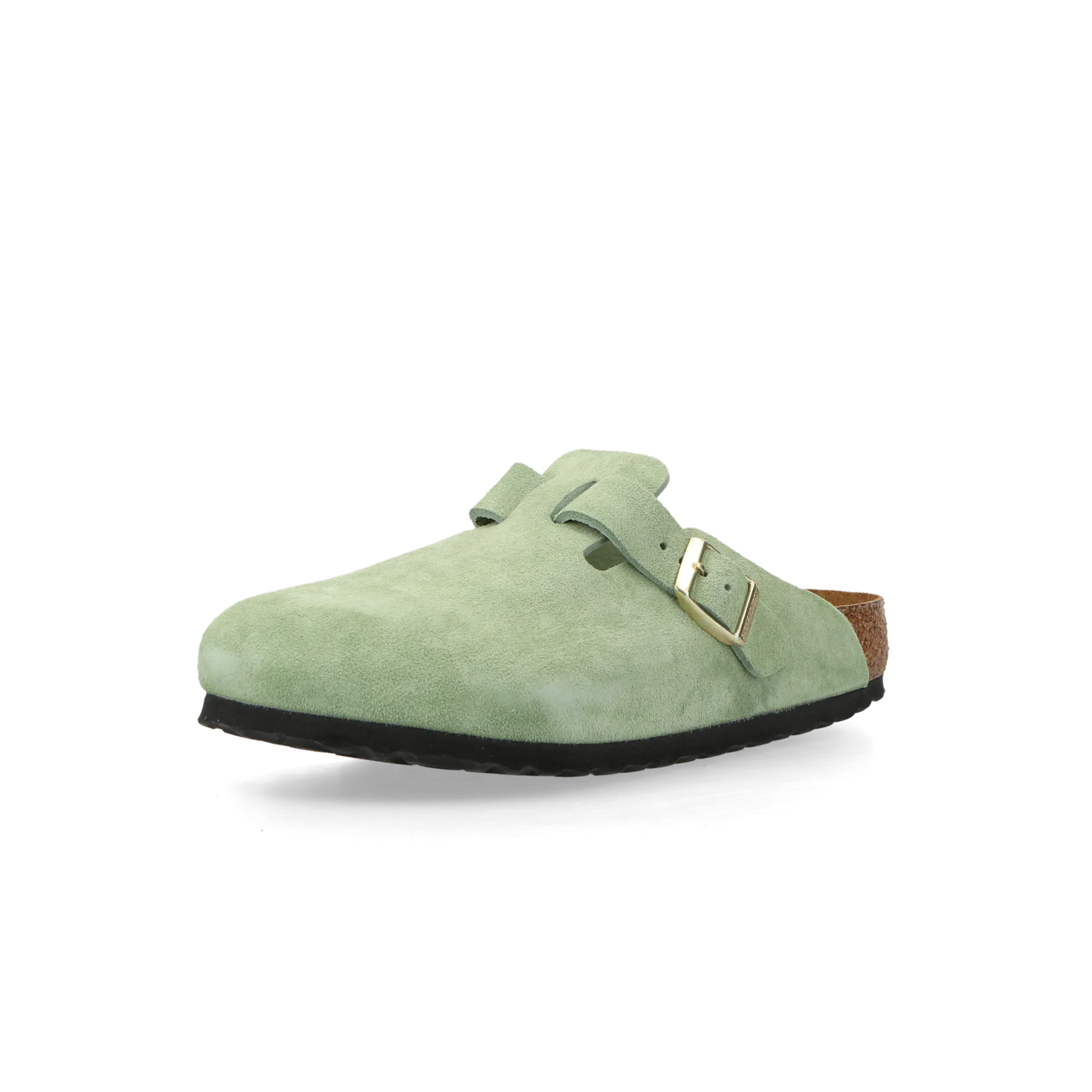 Birkenstock - Boston Soft Footbed Suede Leather Green Tea