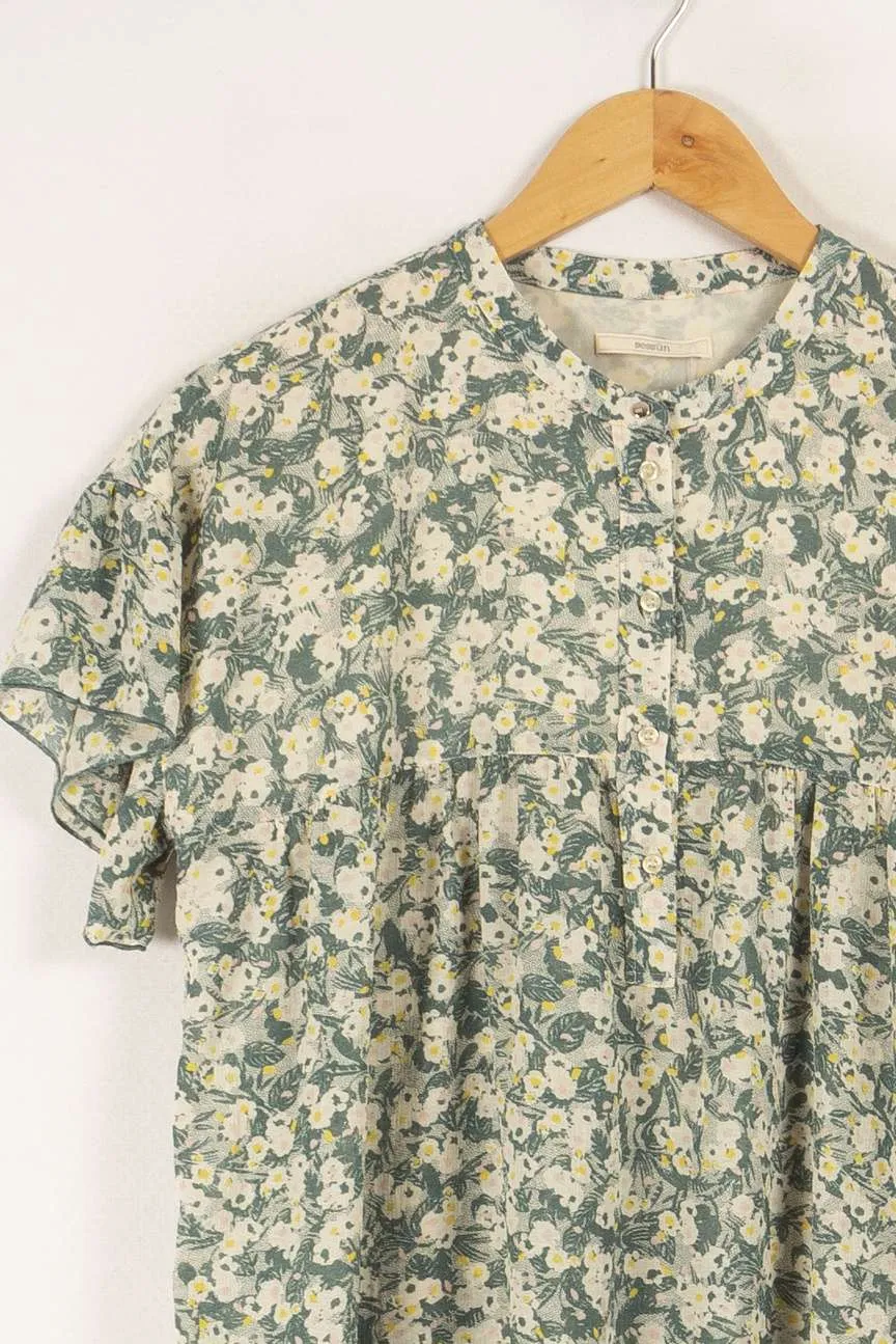Blouse verte à motifs - Taille S/36