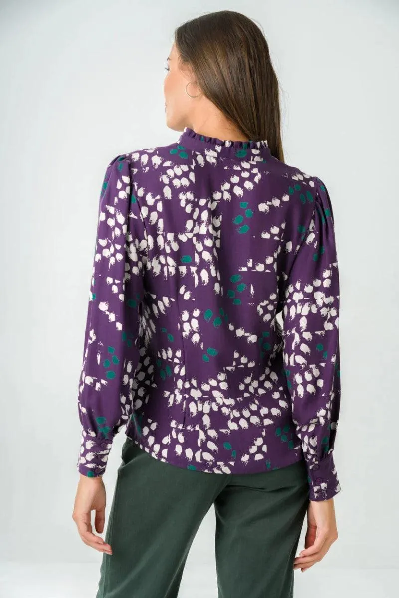 Blouse violette à manches longues - Orchidée