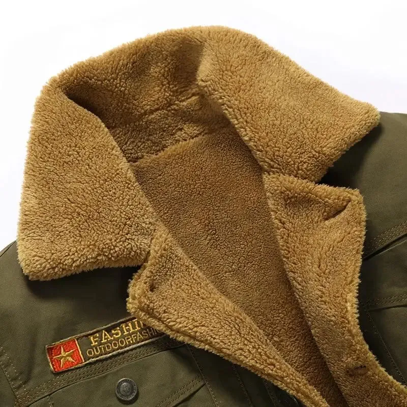 BLOUSON MILITAIRE AVEC FOURRURE BEIGE
