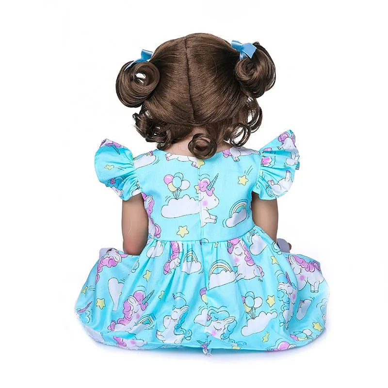Bébé fillette Emma 55 CM Full silicone