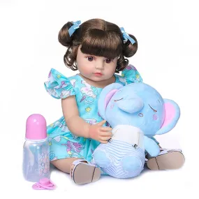 Bébé fillette Emma 55 CM Full silicone