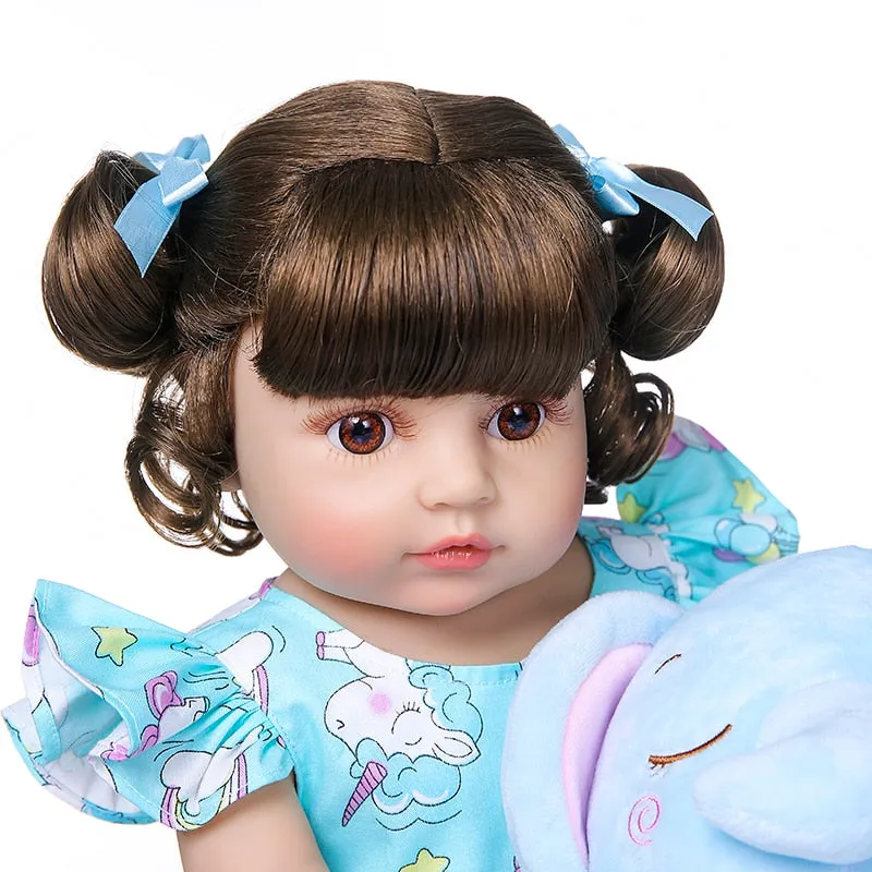 Bébé fillette Emma 55 CM Full silicone
