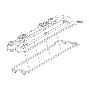 Carter couvre culasse Kawasaki Z750 (2004-2006) | Moto Shop 35