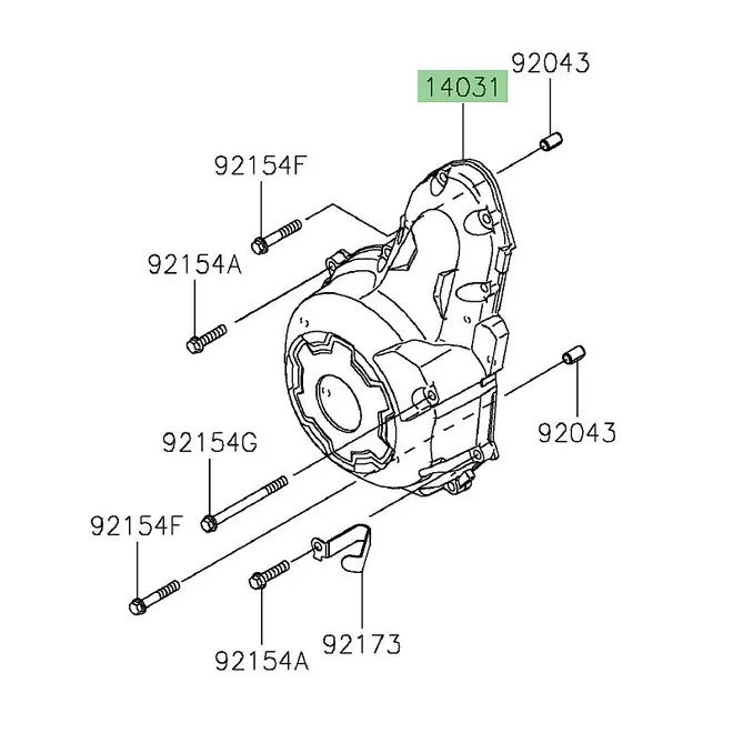 Carter d'alternateur Kawasaki Z650RS (2022-2024) | Moto Shop 35
