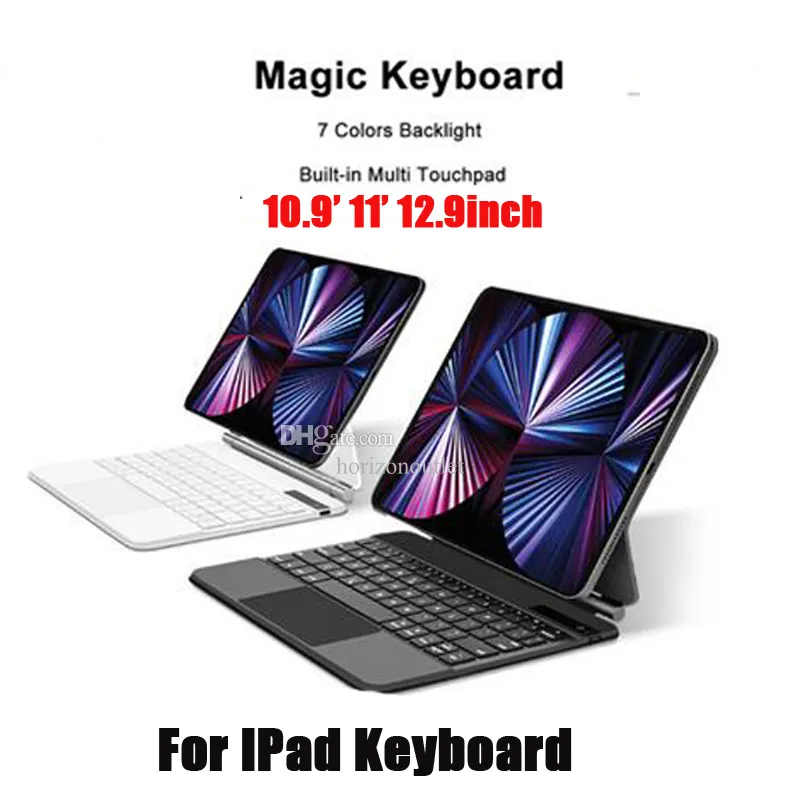 Cas De Clavier Magique Pour IPad Pro 11 10,9 12,9 13 Pouces IPad Air 4 5 6 Avec Smart Touch Papad Backlights En Cuir Smart Bluet
