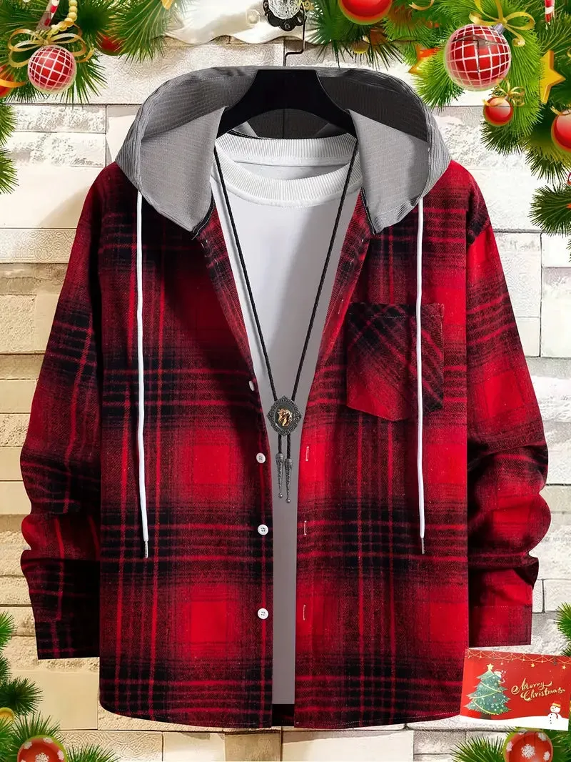Chemise à carreaux pour hommes