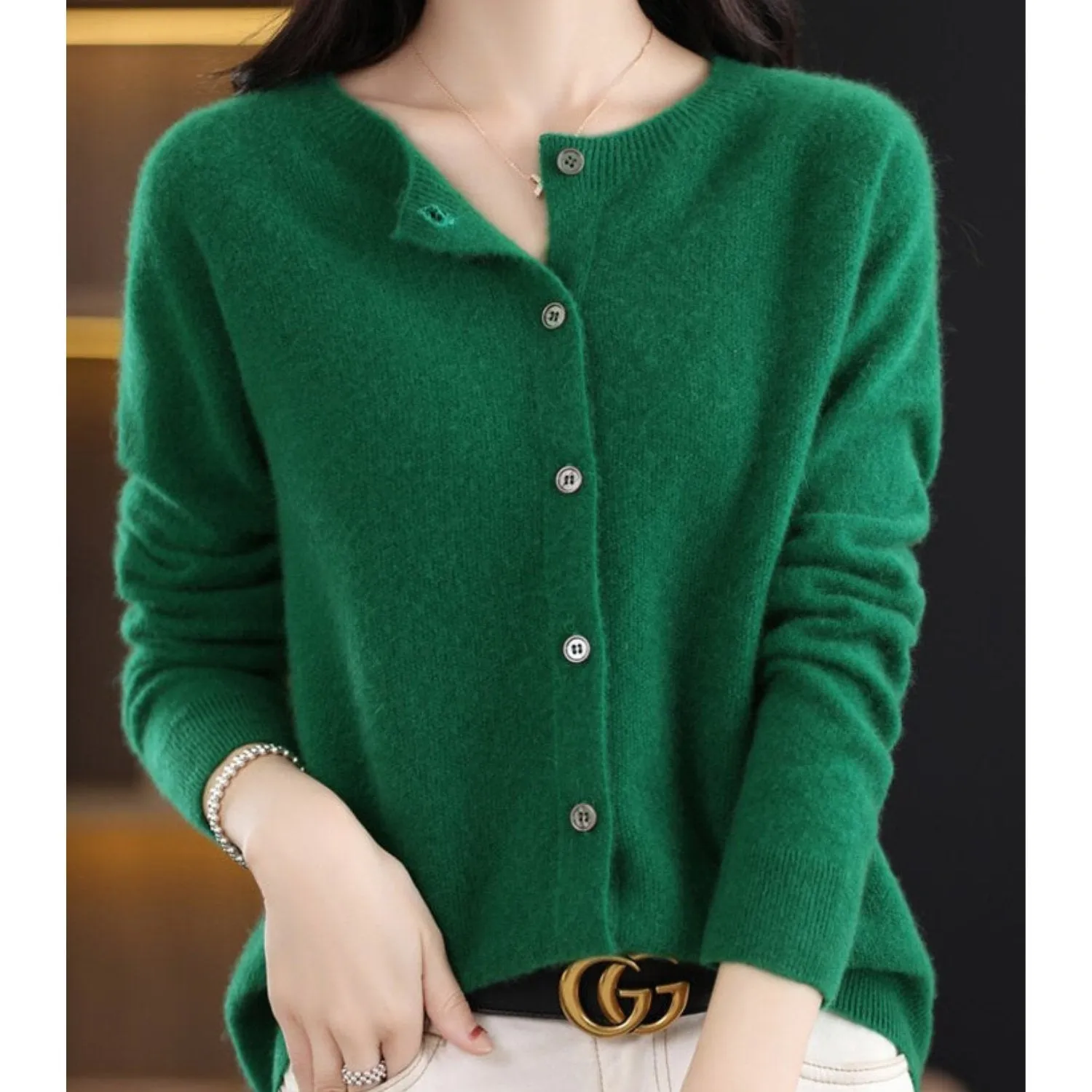 Eloria | Cardigan Boutonné légant pour Femmes