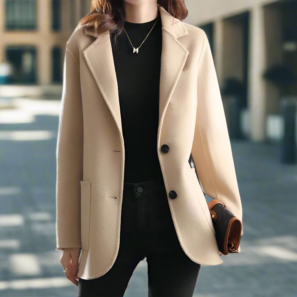 Garnette - Blazer décontracté en tweed de laine