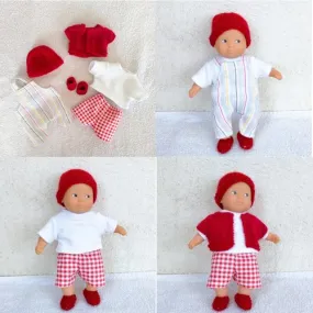Habits mini poupon corolle 20 cm : les pitchouns rouge