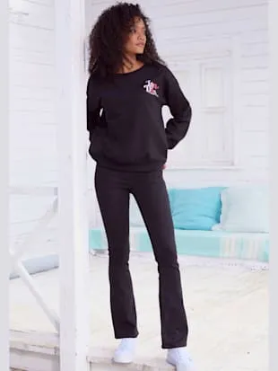 Jegging avec jambes évasées