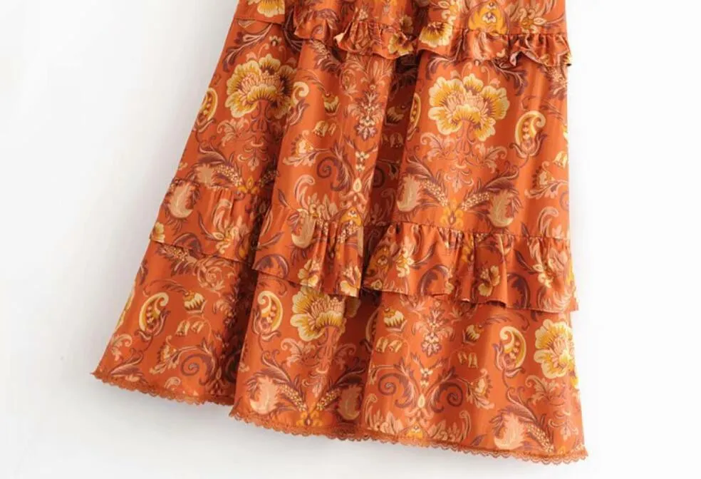 Jupe Longue Boheme Fleurie