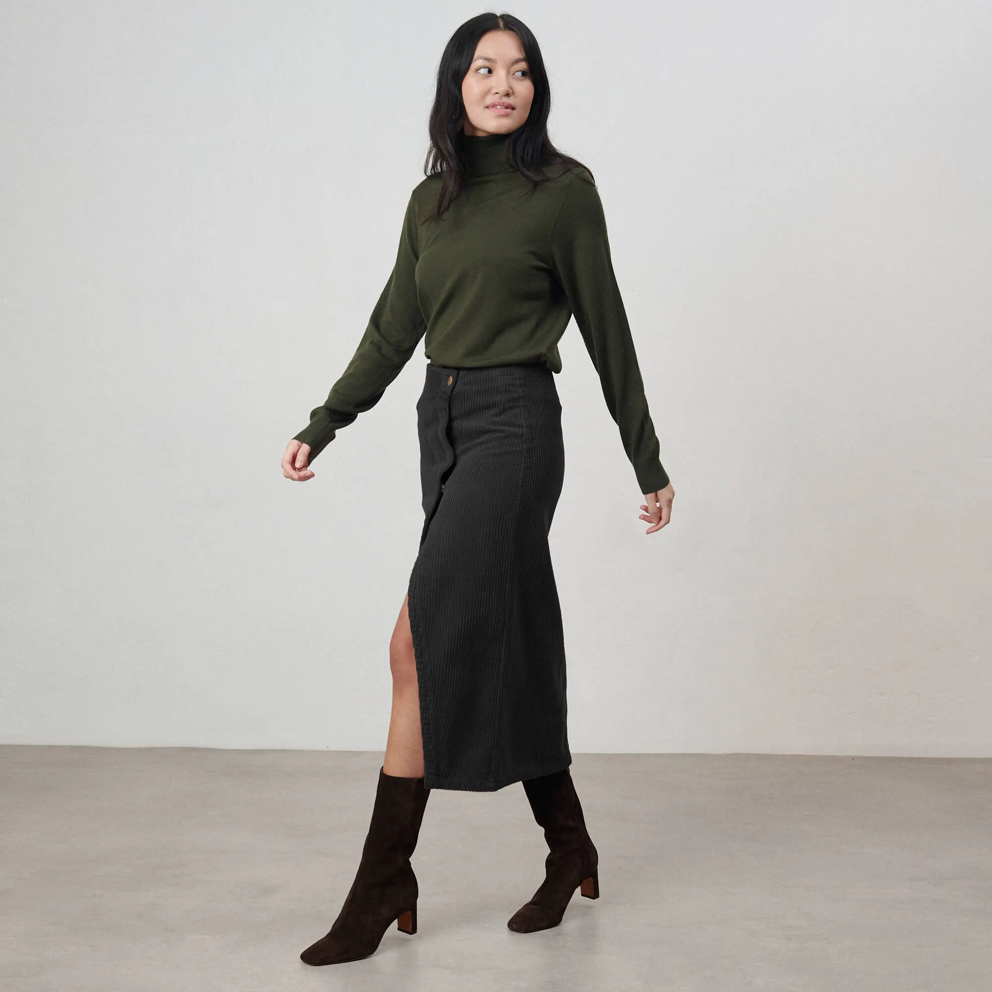 Jupe Longue Velours JILIAN Noir