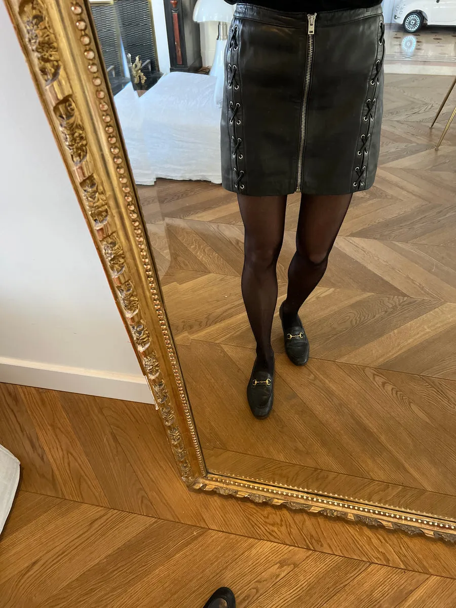 Jupe The Kooples en cuir avec lacets
