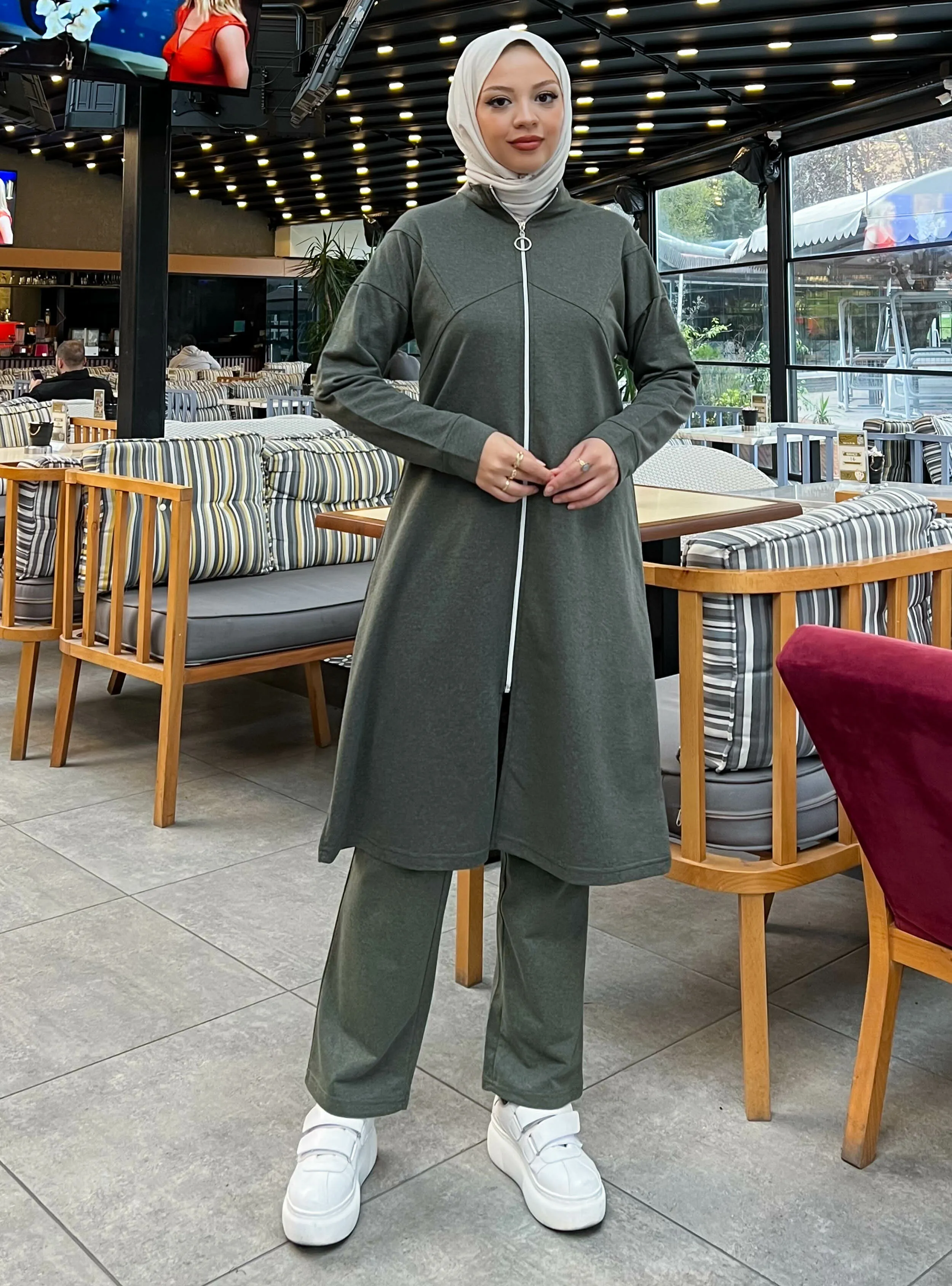 Khaki - Tracksuit Set