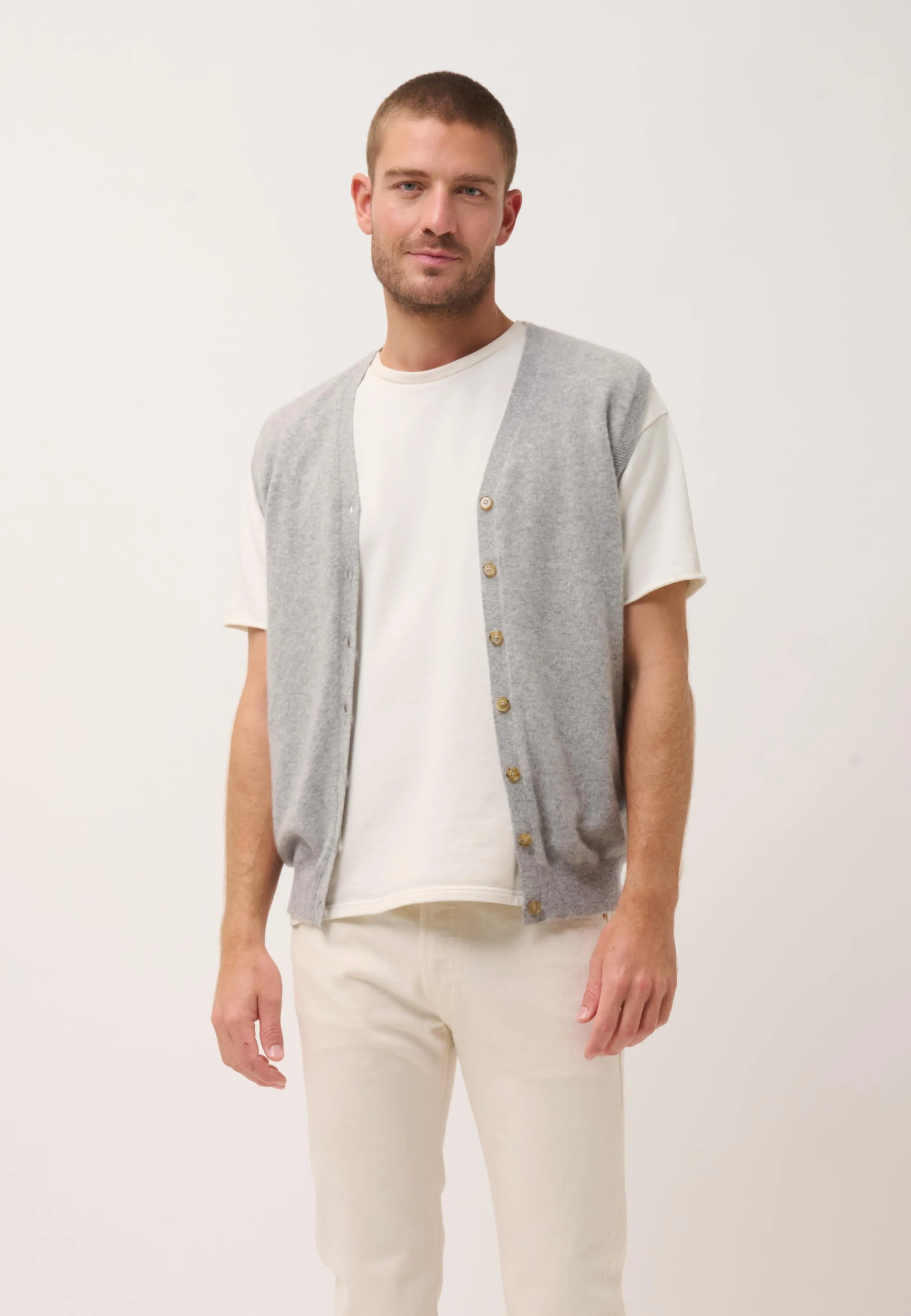 LANA cardigan col v nuage chiné