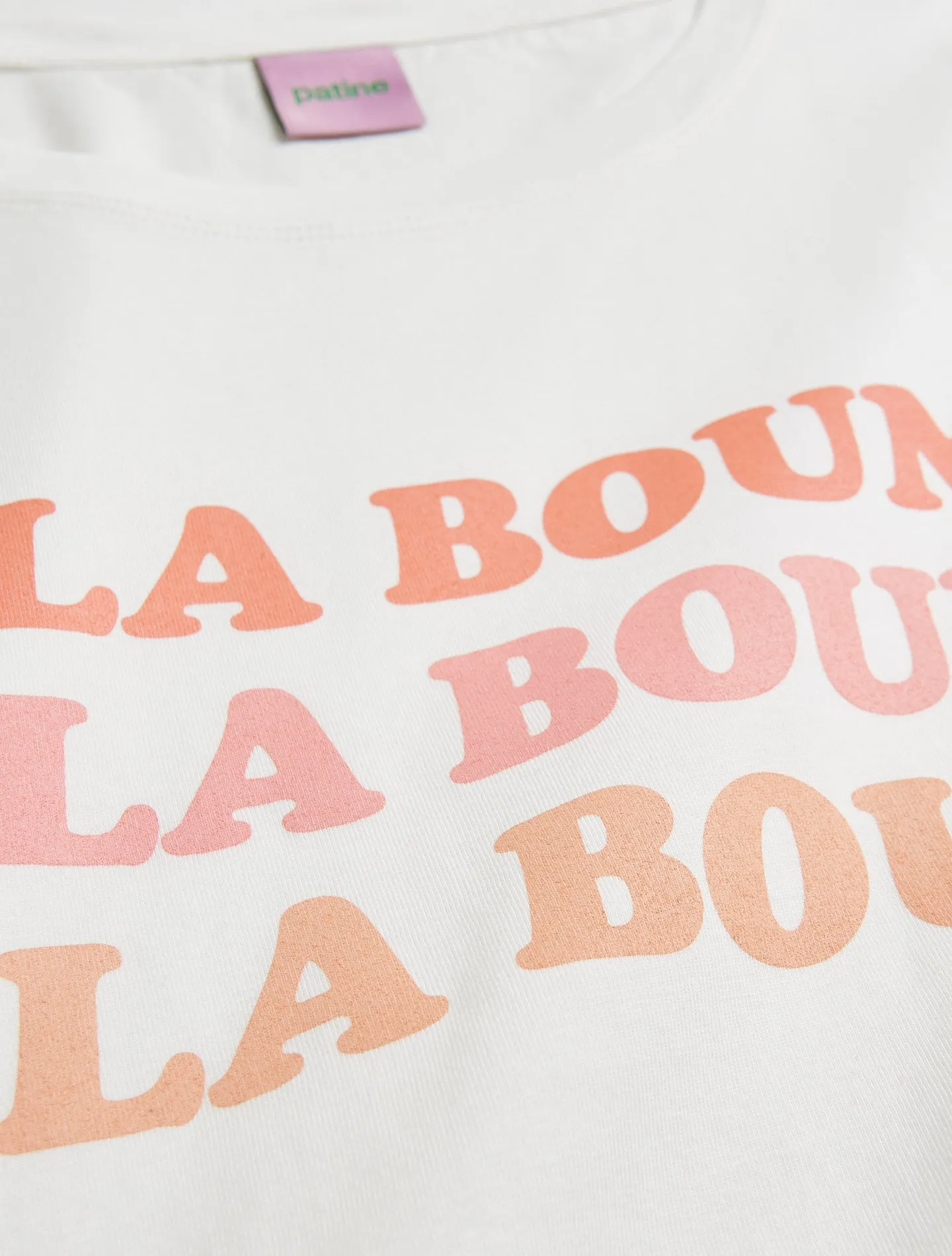 Le tee-shirt Cool Willie jersey bio-recyclé La Boum Blanc cheesecake