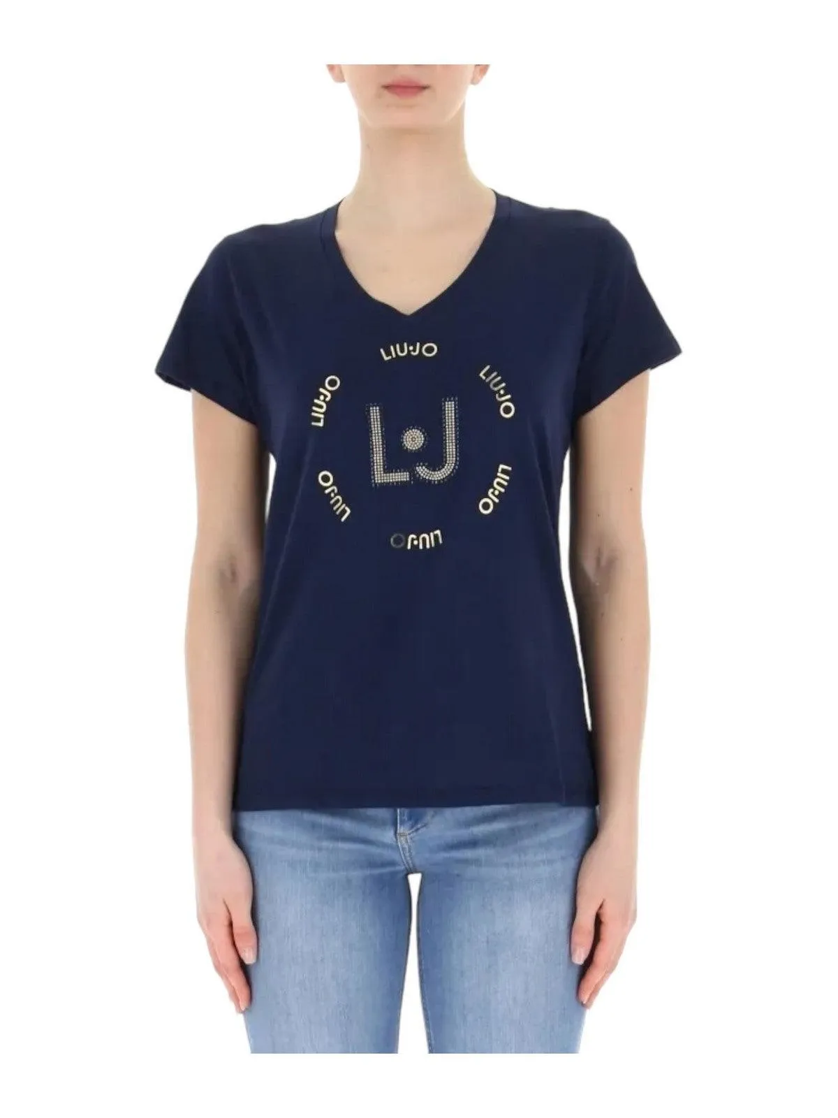 LIU JO SPORT T-Shirt et Polo Femme TA4137J6040 N9126 Bleu