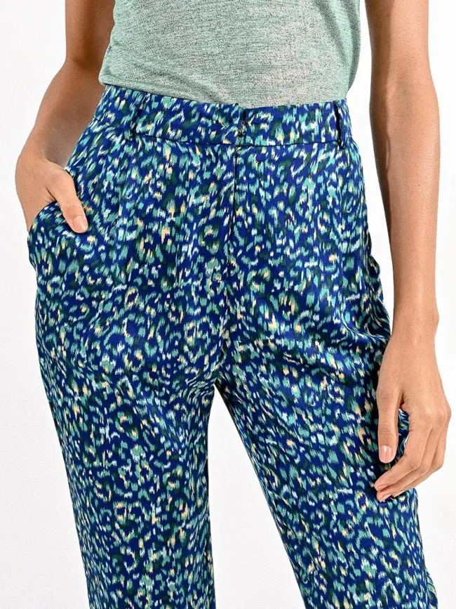 Pantalon fluide woven bleu femme - Molly Bracken | wimod