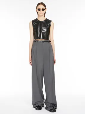 Pantalon surdimensionné en laine stretch