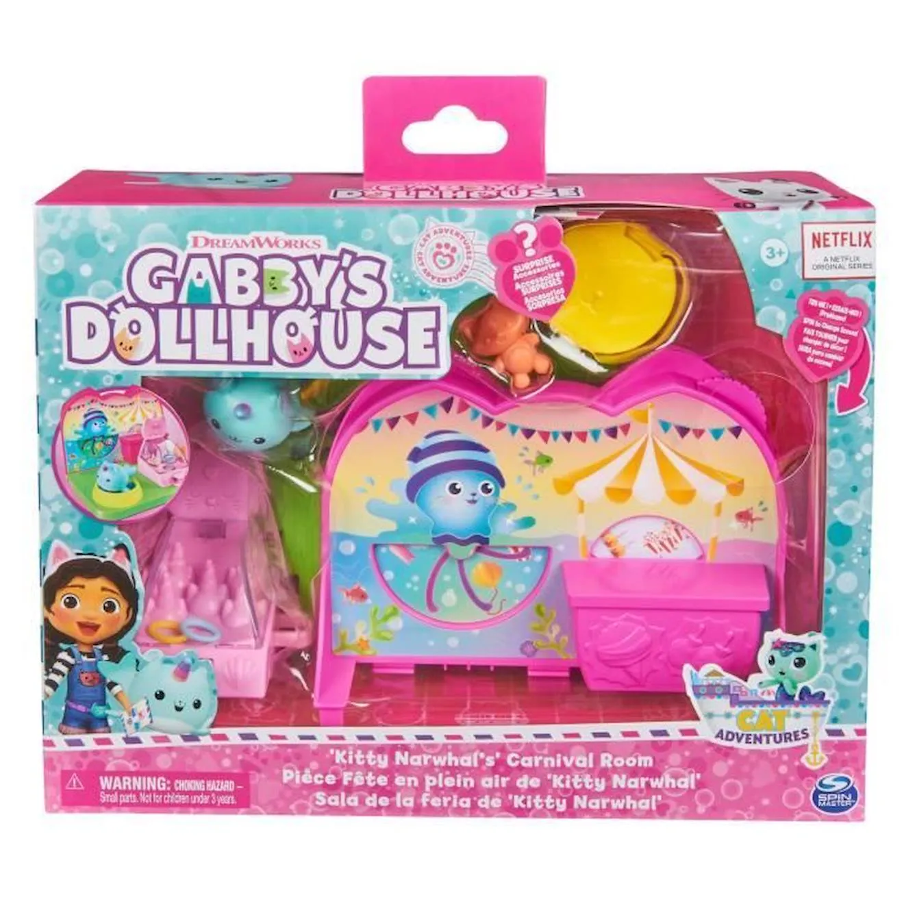Playset Deluxe Le Carnaval - Gabby et la Maison Magique - 1 figurine + accessoires blanc - Spin Master