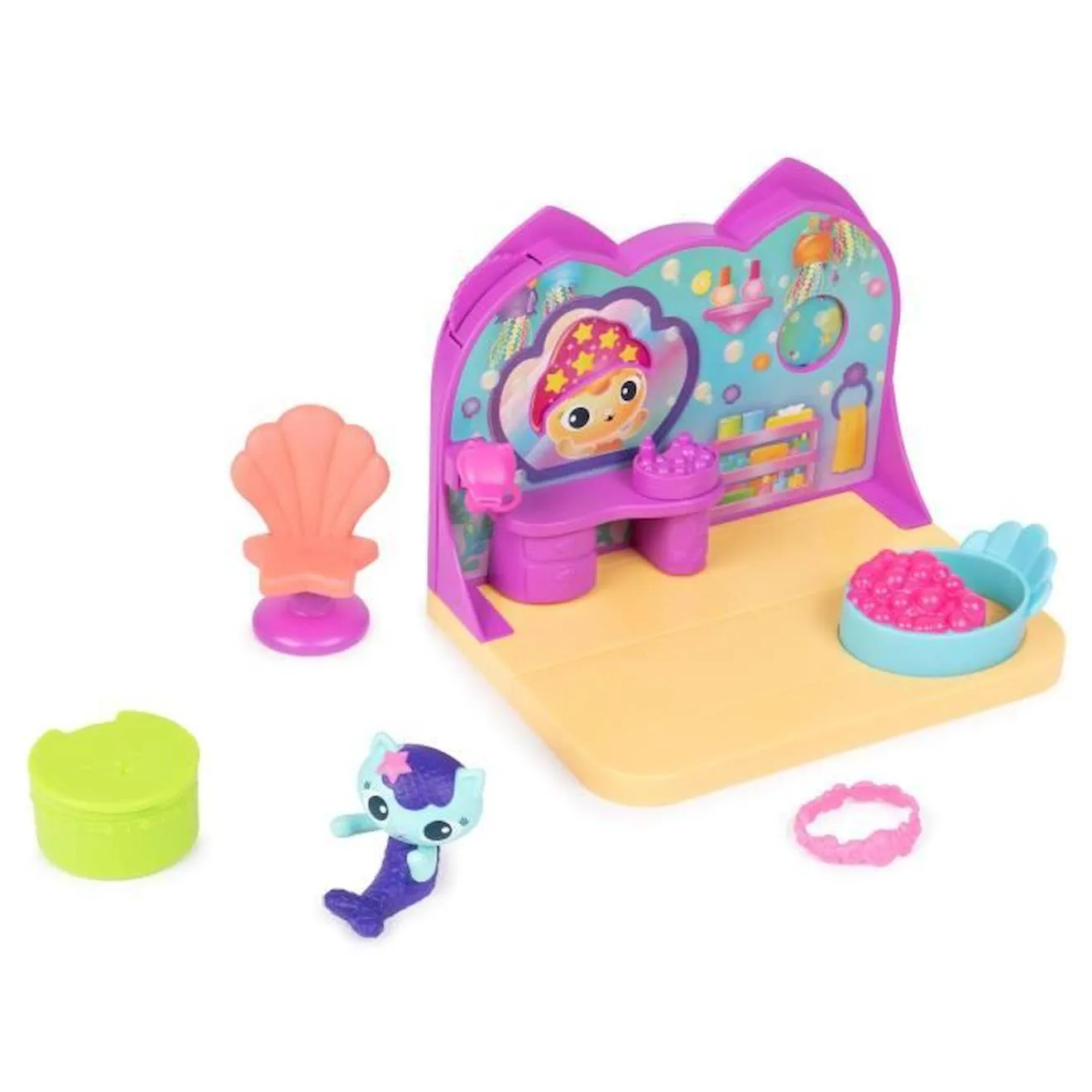Playset Deluxe Le SPA - Gabby et la Maison Magique - 1 figurine chat et accessoires rose - Spin Master