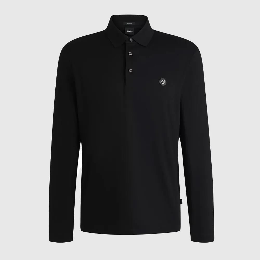 Polo en coton mercerisé avec monogramme