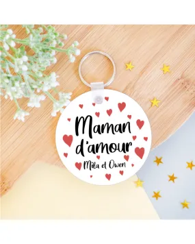 Porte-clés personnalisé - Maman d'amour