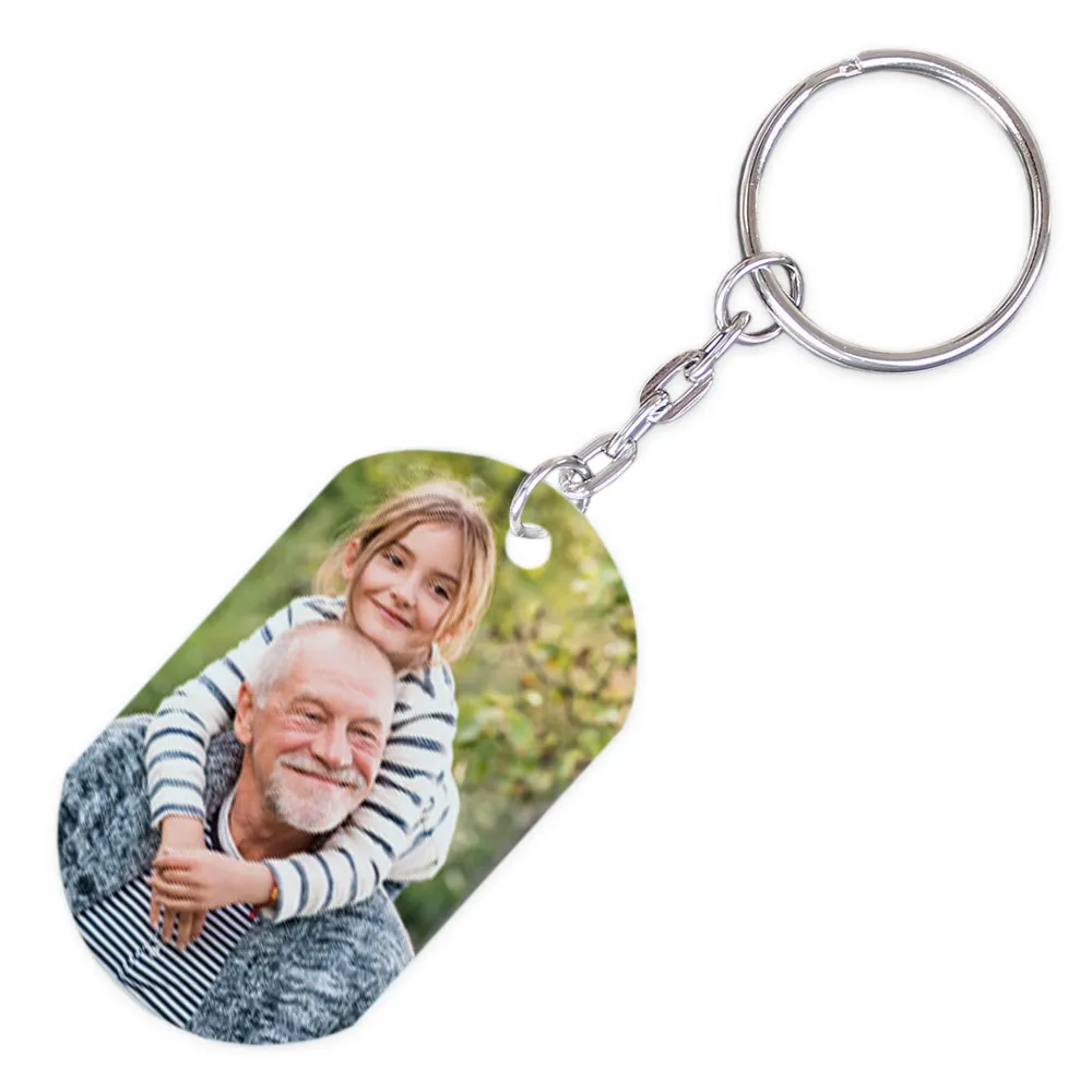 Porte-clés photo grand-père