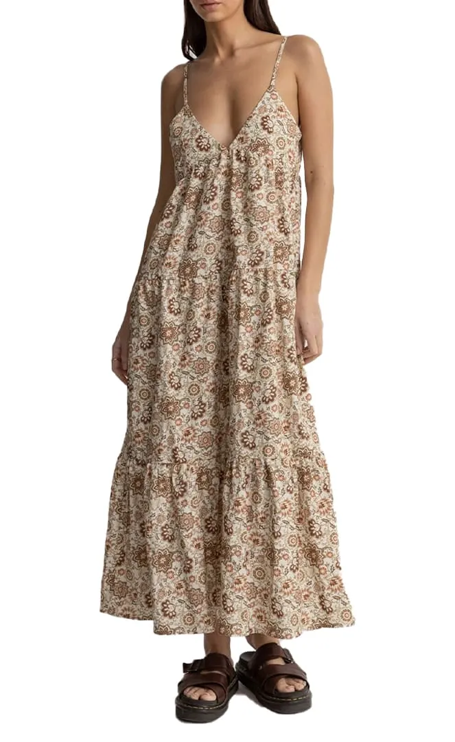 Raya Paisley Robe Mi-Longue Femme