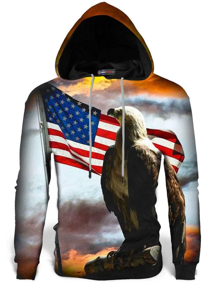 Sweat Capuche Drapeau Américain