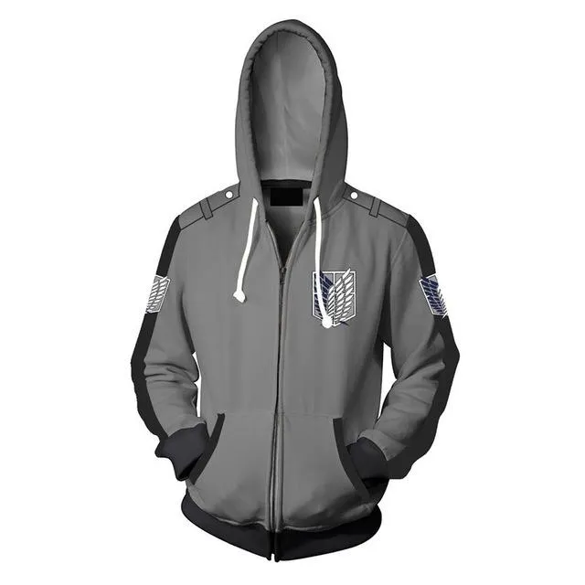 Sweat Zippé Attaque des Titans  Logo du Bataillon d'Exploration