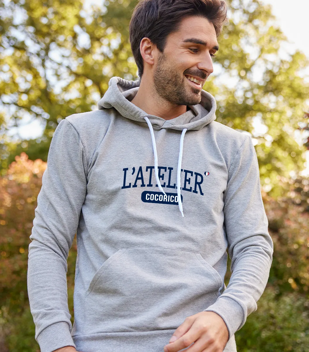 Sweat à capuche Homme Gris - L'Atelier