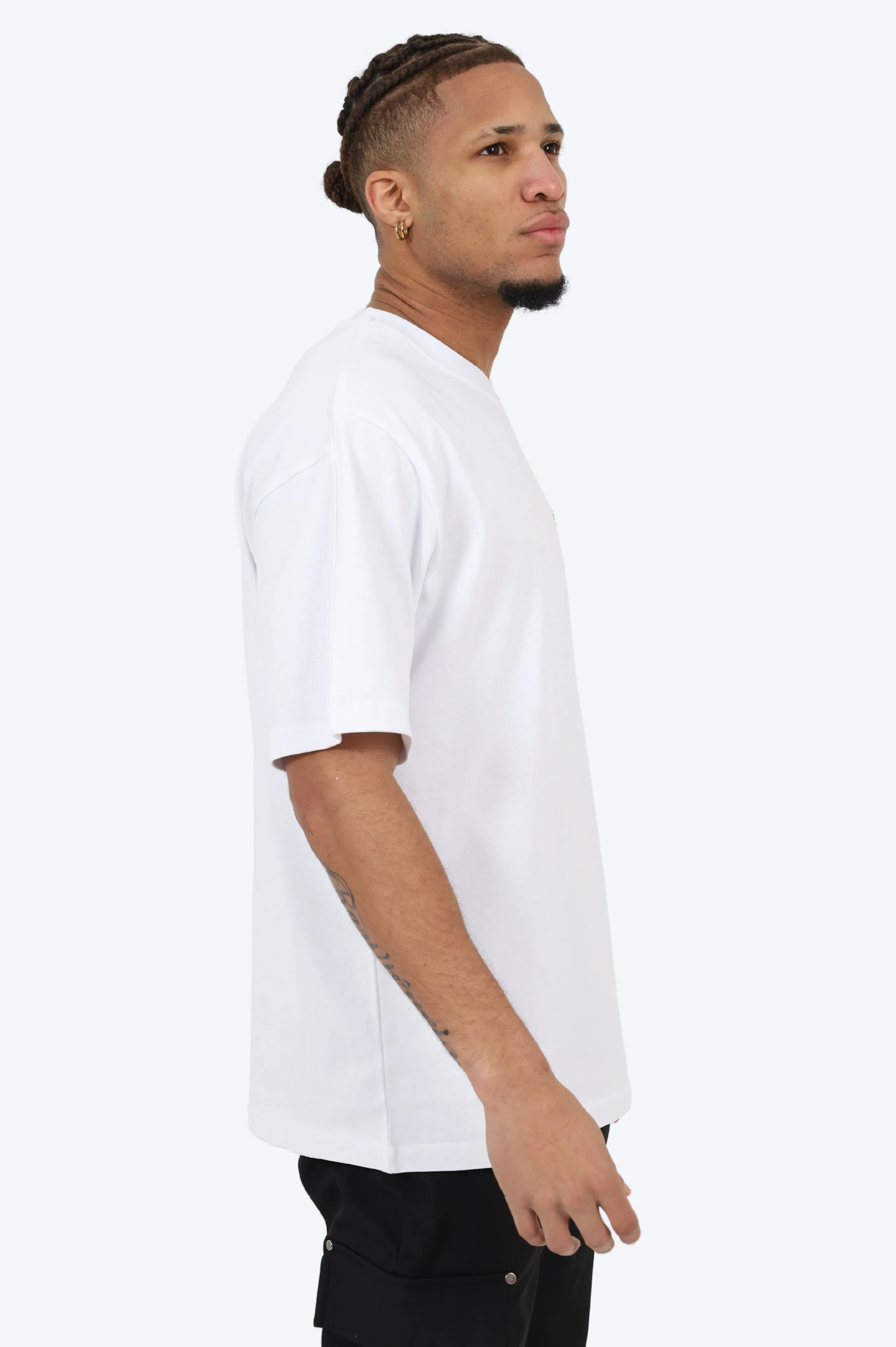 T-SHIRT BLANC - CUR NOIR