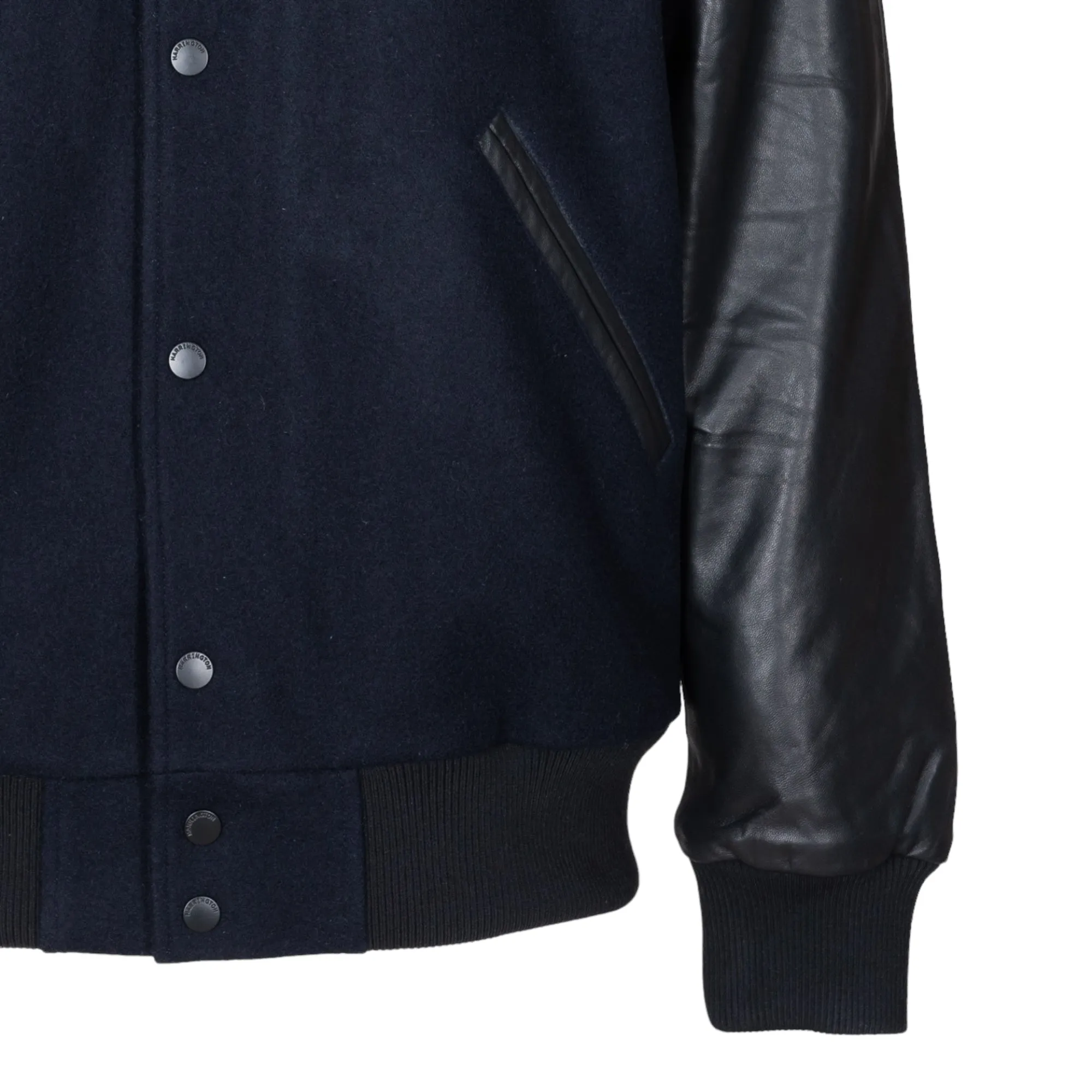 Teddy en laine marine et cuir
