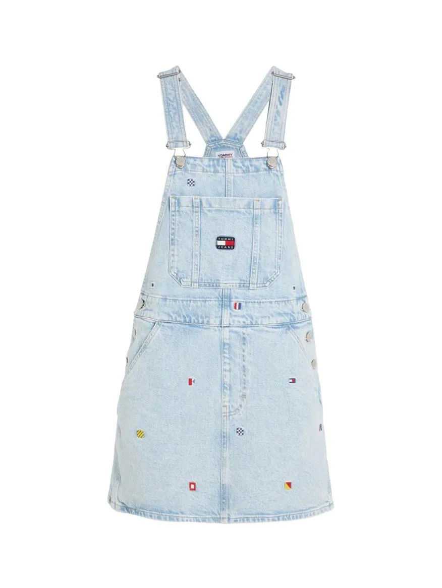 Tommy Hilfiger Tommy Jeans Dungaree Salopette En Jean Jean Clair - Achetez À Prix Outlet!