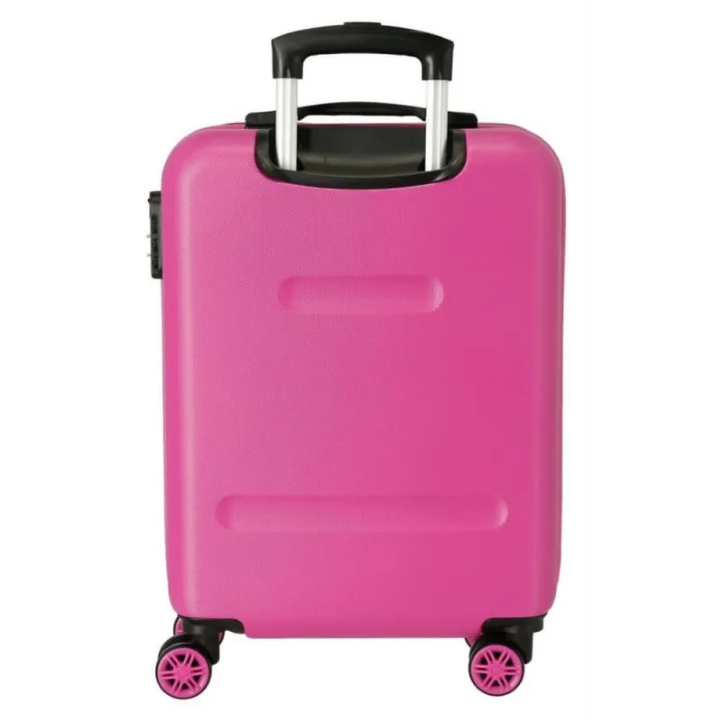 Valise cabine 4 roues MOVOM "Butterfly" rose | Planetebag.com