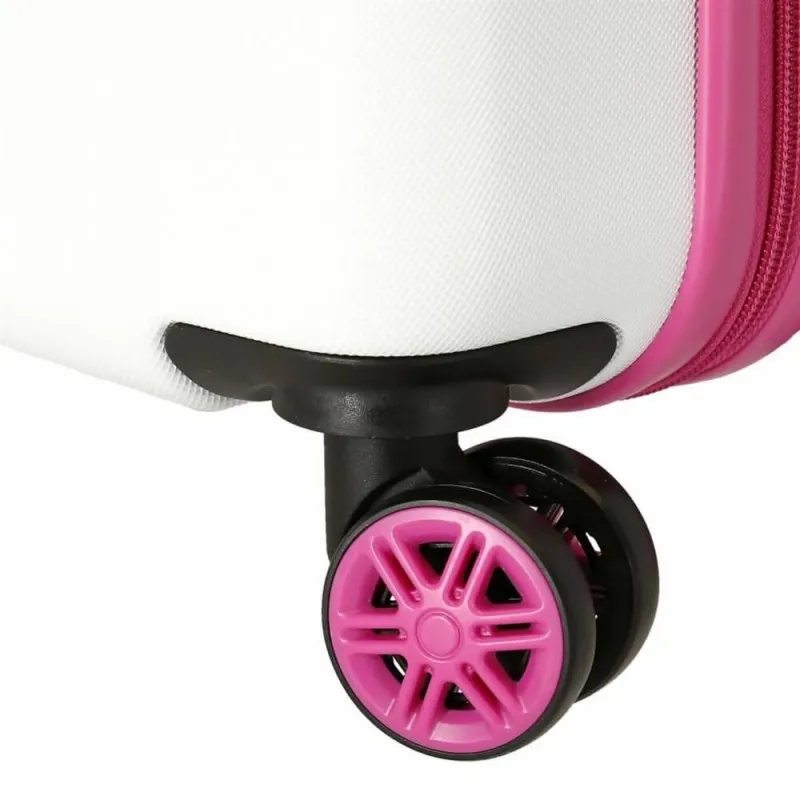 Valise cabine 4 roues MOVOM "Butterfly" rose | Planetebag.com