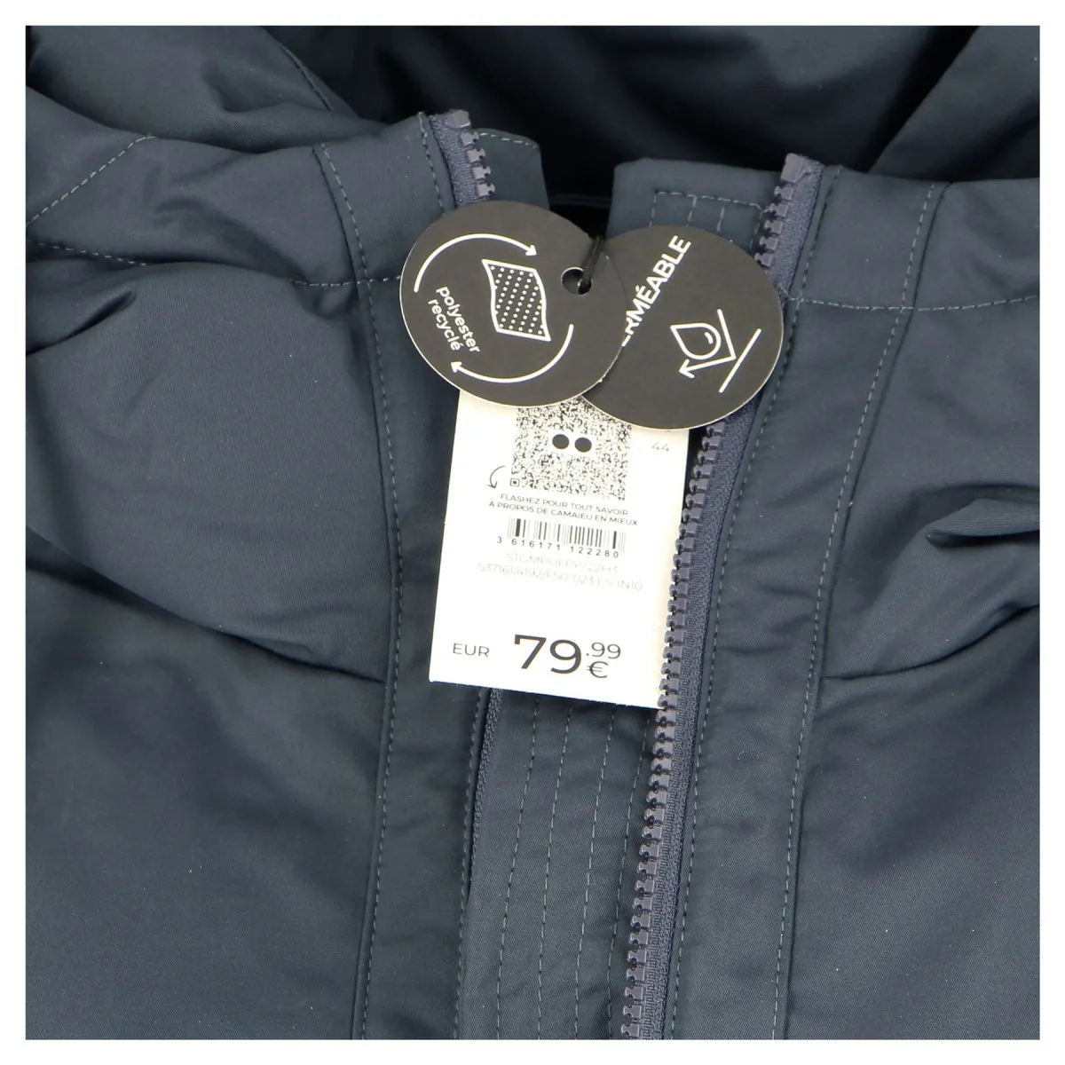 Veste matelassée oversize Camaieu marine - Matière noble 45,90€